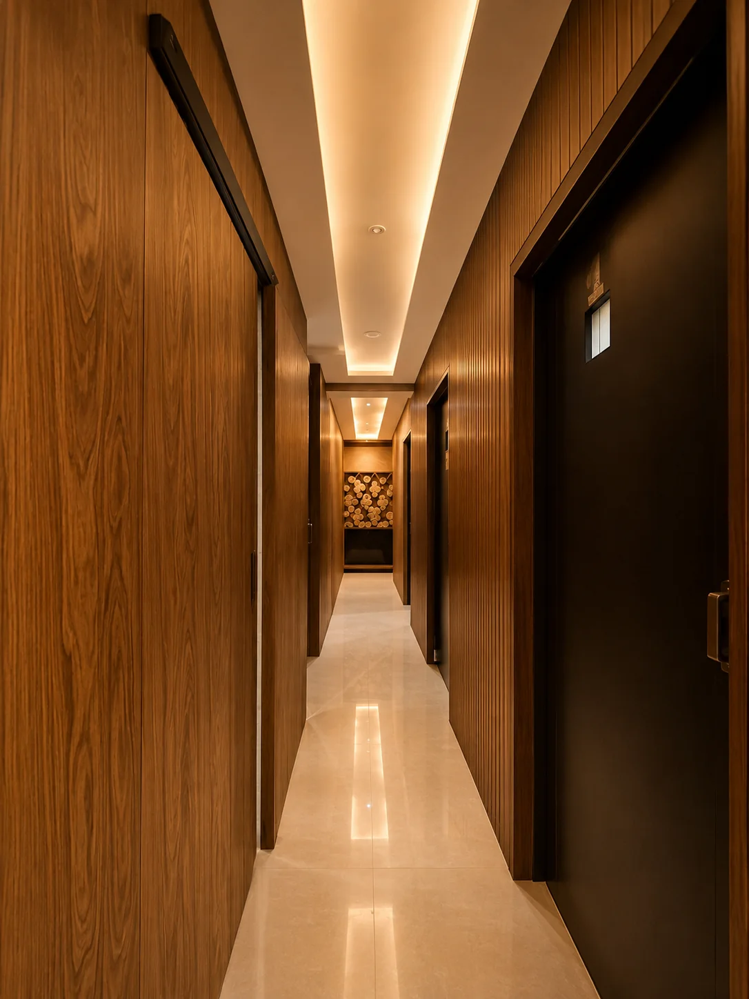 Warm spa corridor at Hills Wellness Spa Madhapur